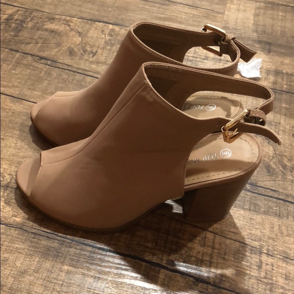 TOP Moda,Women tan high heel!